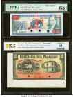 Nicaragua Banco Central 100 Cordobas 1990 Pick 178s Specimen PMG Gem Uncirculated 65 EPQ; Paraguay Republica del Paraguay 50 Pesos Fuertes 26.12.1907 ...