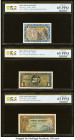 Spain Banco de Espana 1 (2); 5 Pesetas 1.6.1940; 4.9.1940 (2) Pick 121a; 122a; 123a Three Examples PCGS Banknote Gem UNC 65 PPQ (2); Choice UNC 63 PPQ...