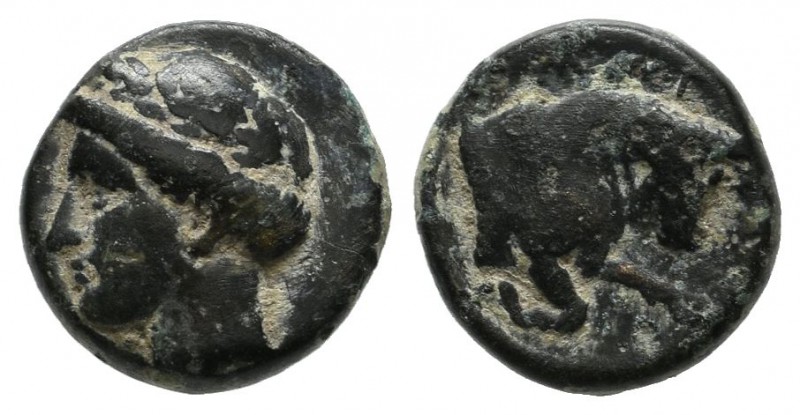 Ionia, Magnesia ad Maeander. Circa 350-190 BC. AE (10mm, 1.50g). Laureate head o...