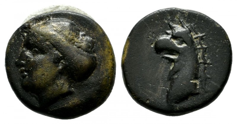 Ionia, Phokaia. Circa 300 BC. AE (13mm, 2.06g). Female head (Aphrodite?) left, w...