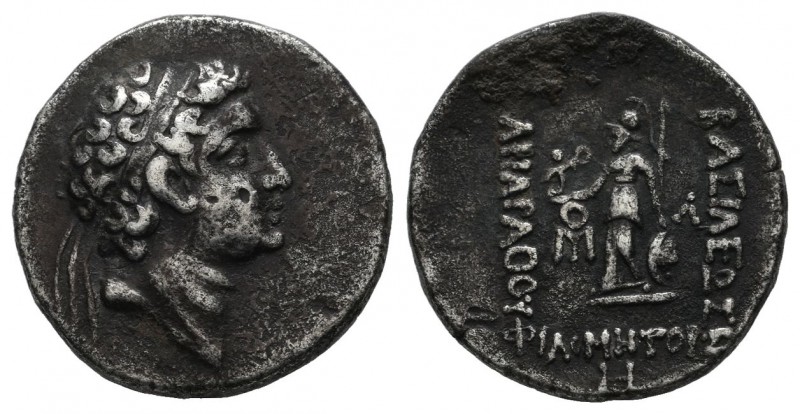 Kings of Cappadocia. Ariarathes VII Philometor, circa 116-101 BC. AR Drachm (17m...