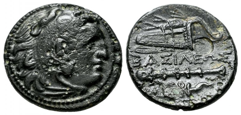 Kings of Macedon. Alexander III ‘The Great’ (336-323 BC). AE (19mm, 5.36g). Unce...