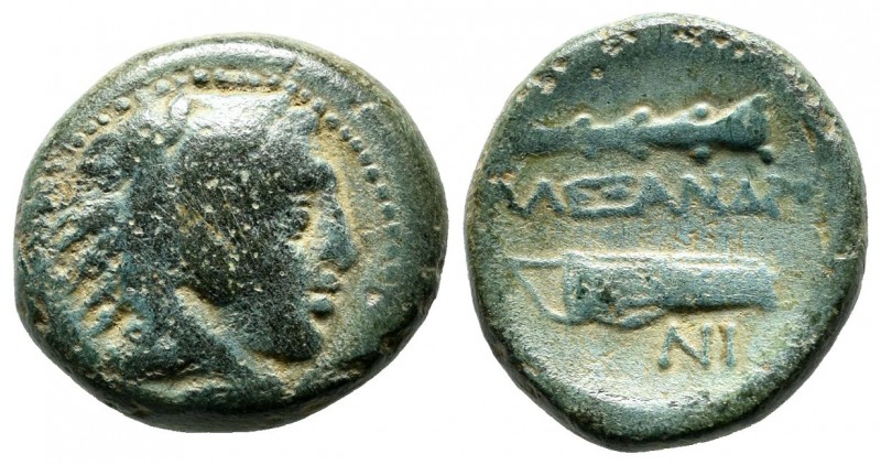 Kings of Macedon. Alexander III. AE Half Unit (18mm, 5.53g). Uncertain mint in M...