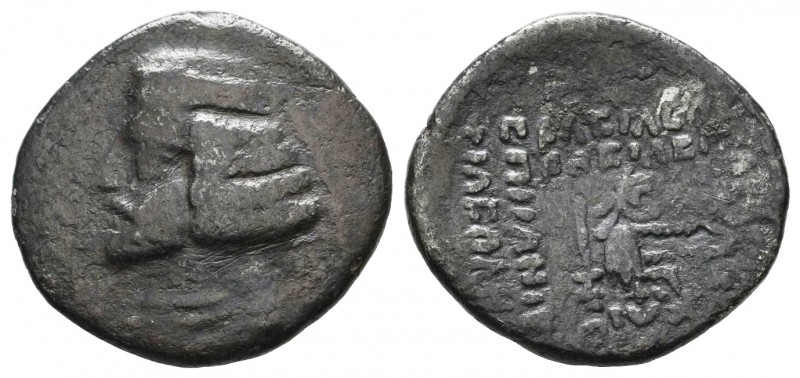 Kings of Parthia. Orodes II. circa 57-38 BC. AR Drachm (18mm, 3.18g). Kangavar m...