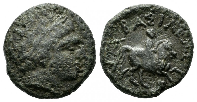 Kings of Thrace. Lysimachos (As King) 306-281 BC. AE unit (16mm, 4.23g). Lysimac...