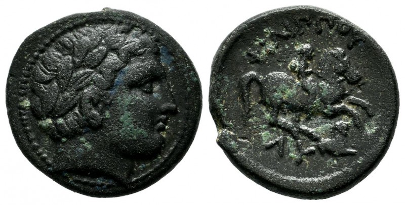 Kings of Thrace. Lysimachos, 305-281 BC. AE (20mm, 5.28g). Lysimacheia mint. Str...