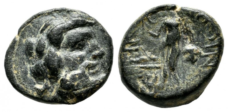 Lycaonia, Eikonion. 1st century BC. AE (15mm, 2.96g). Laureate head of Zeus righ...