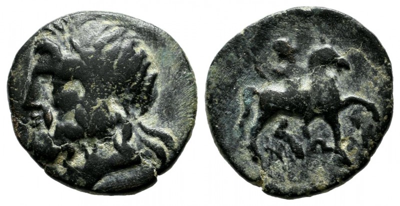 Lycia, Choma. 1st century BC. AE (15mm, 2.93g). Laureate head of bearded Zeus le...