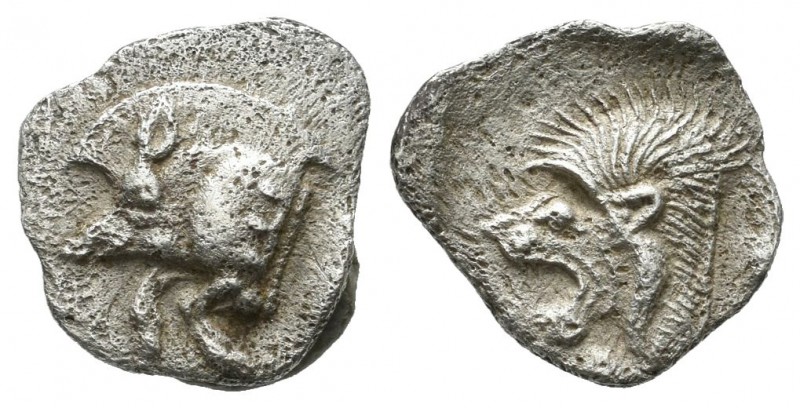 Mysia, Kyzikos. Circa 525-475 BC. AR Obol (11mm, 0.74g). Forepart of boar left, ...