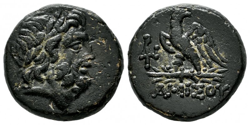 Pontos, Amisos. Mithradates VI. ca. 95-70 BC. AE (19mm, 8.00g). civic issue. Lau...