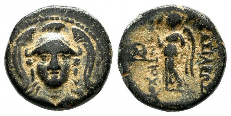 Seleukid Kingdom. Antiochos I Soter (281-261 BC). AE (14mm, 2.39g). Smyrna or Sa...