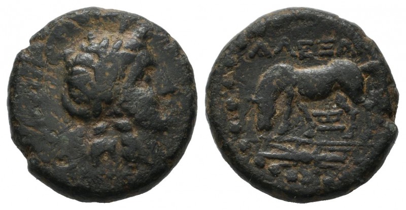Troas, Alexandreia. Circa 3rd-2nd centuries BC. AE (15mm, 3.79g). Laureate head ...