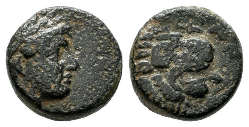 Troas, Antandros. Circa 400-300 BC. AE (10mm, 1.66g). Laureate head of Apollo r....