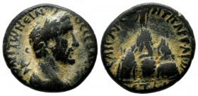 Cappadocia, Caesarea-Eusebia. Antoninus Pius, AD.138-161. AE (22mm, 9.22g). Dated year 9 (AD.145-146). AVTO ANTωNEINOC CEBACTOC. Laureate and draped b...