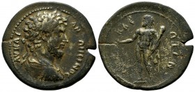 Caria, Heraclea Salbace. Marcus Aurelius, AD.161-169. AE (38mm, 25.34g). ΑΥ ΚΑΙ ΑΝΤΩΝƐΙΝΟС, Laureate-headed bust of Marcus Aurelius wearing cuirass an...