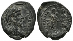 Marcus Aurelius and Lucius Verus, 161-169 AD. AE (25mm, 11.21g). Uncertain mint. […] VHΡOC CEB, Laureate head right / OMONOIA [CEBACTΩN], Aurelius and...