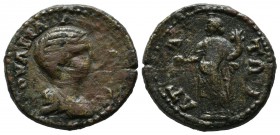 Mysia, Attaea. Plautilla (Augusta) 202-205 AD. AE (21mm, 5.49g). ΦOVΛBIA ΠΛAVTIΛΛA CЄB, Draped bust right. / ATTAITΩN, Homonoia standing left, holding...