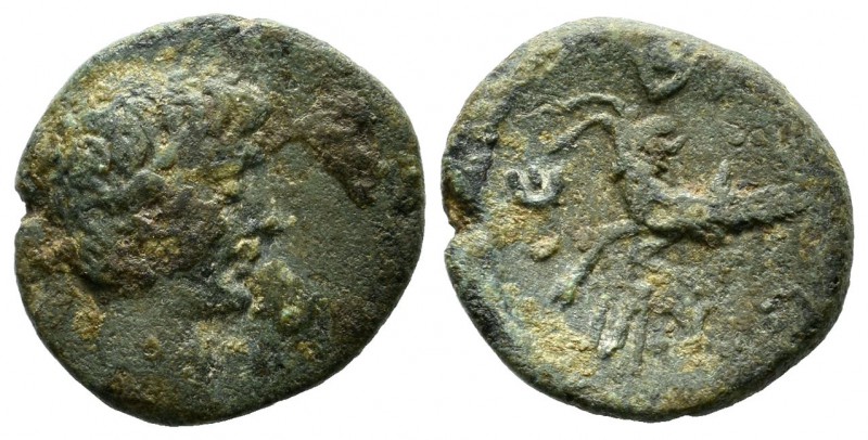 Mysia, Kyzikos. Augustus. 27 BC-AD 14. AE (16mm, 2.81g). Bare head right / Capri...