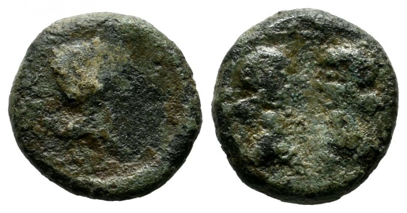 Mysia, Kyzikos. Britannicus, with Octavia and Antonia, 41-55 AD. AE (13mm, 1.98g...