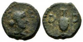 Mysia, Parion. Circa 45 BC. Pseudo-autonomous issue, struck under Julius Caesar. AE (14mm, 3.36g). Semis. Female head right, wearing stephane; [C G I ...