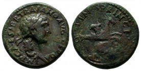 Mysia, Parion. Trajan, AD. 98-117. AE (21mm, 7.11g). IMP CAES NER TRAIANO AVG GER DA, laureate head of Trajan right; c/m: female diademed head, right ...