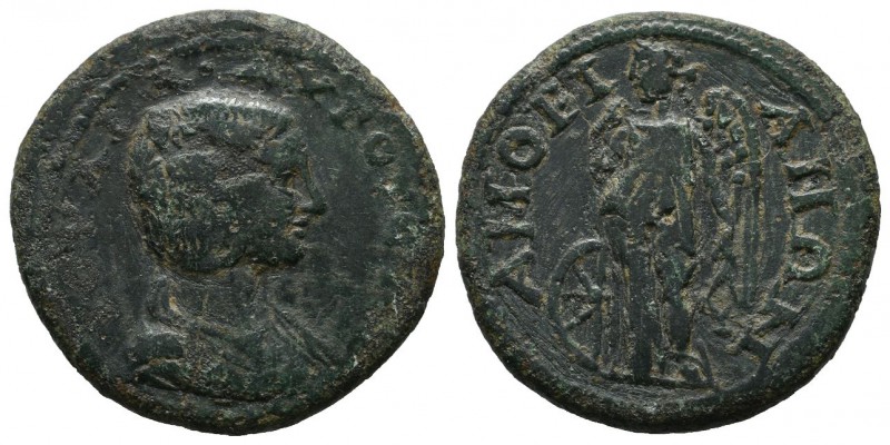 Phrygia, Amorion. Julia Domna, 193-211 AD. AE (25mm, 7.27g). IOYΛIA AVΓOYCTA, dr...