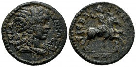 Phrygia, Sebaste. AE (24mm, 6.45g). IEΡA CYNKΛHTO, youthful bust of the Roman Senate right wearing taenia / CEBACTHNΩN,