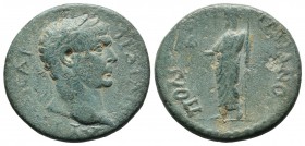 Phrygia, Trajanopolis. Trajan 98-117 AD. AE (22mm, 6.74g). ΑΥ(Τ) ΚΑΙСΑΡ ΤΡΑΙΑΝΟС, laureate head of Trajan, right. / ΤΡΑΙΑΝΟΠΟΛΙΤΩΝ, Zeus Lydios standi...