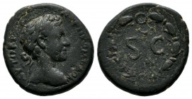 Seleucis and Pieria, Antiocheia ad Orontem. Commodus, AD.177-192. AE (19mm, 5.42g). ΑVΤΟΚΡΑ Λ ΑVΡ ΚΟΜΟΔΟ (?), laureate-headed bust of Commodus (youthf...
