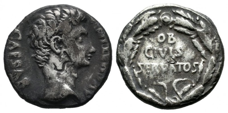 Augustus. 27 BC-AD 14. AR Denarius (16mm, 3.71g). Spanish mint (Colonia Patricia...