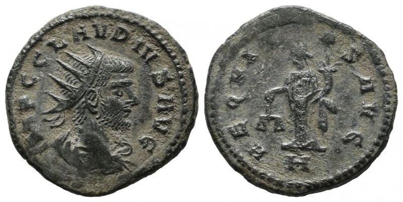 Claudius II Gothicus, AD.268-270. AE antoninianus (19mm, 3.39g). Antioch mint, S...