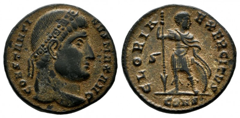 Constantine I. AD 307-337. AE Follis (18mm, 2.72g). Constantinople mint. Struck ...