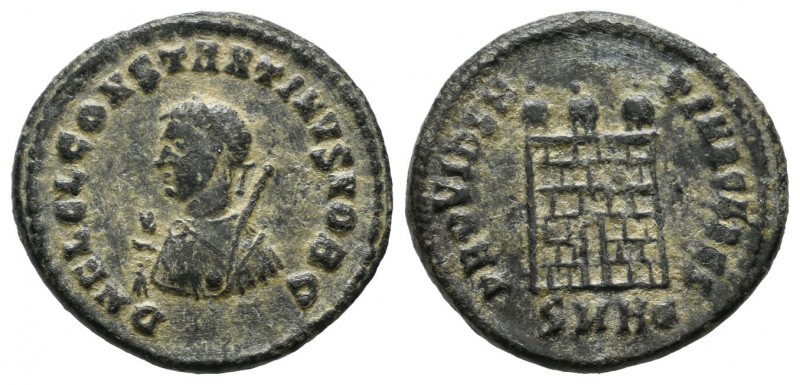Constantine II. AD. 317-337. AE follis (18mm, 2.87g). Heraclea mint, 5th officin...