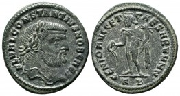 Constantius I Chlorus ( as Caesar) 293-305 AD. AE Follis (28mm, 7.35g). Cyzicus mint, 2nd officina, Struck under Maximianus, circa AD 295-296. FL VAL ...