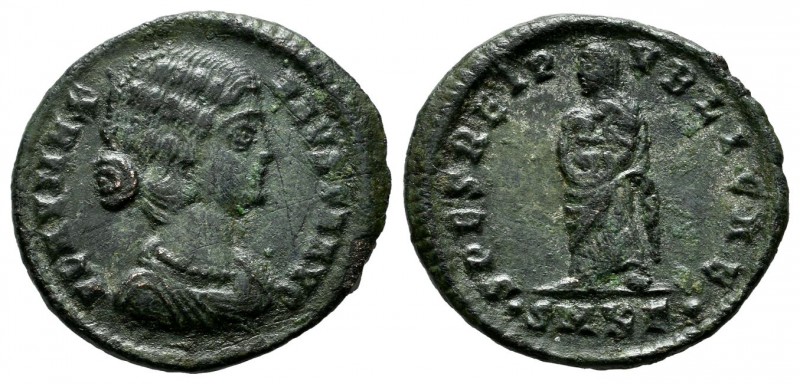 Fausta (Augusta, 324-326 AD.) wife of Constantine I. AE Follis (19mm, 2.60g). Cy...