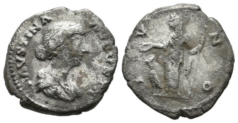 Faustina II wife of Marcus Aurelius, (Augusta) AD.146-175. AR Denarius (18mm, 3....