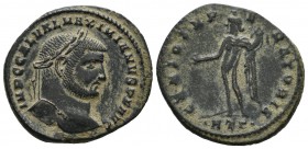 Galerius Maximianus, AD.308-311. AE Follis (30mm, 5.95g). Heraclea mint, 3rd.officina, struck AD.308-309. IMP C GAL VAL MAXIMIANVS PF AVG, Laureated h...