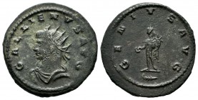 Gallienus, AD.253-268. Bl. Antoninianus (21mm, 3.62g). Antiochia mint. GALLIENVS AVG, Radiate head of Gallienus to left. / GENIVS AVG, Genius standing...