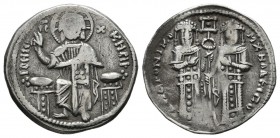 Andronicus II and Michael IX. 1295-1320. AR Basilikon (20mm, 2.17g). Constantinople mint. Christ seated facing, sometimes with star to left and right ...