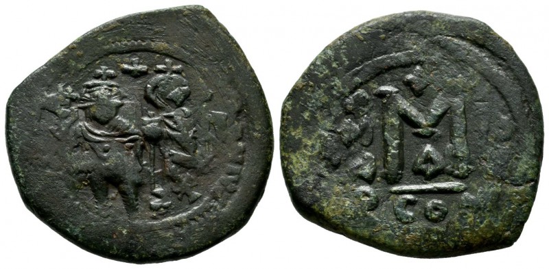 Constans II with Constantine IV. 641-668 AD. AE Follis - 40 Nummi (30mm, 13.21g)...