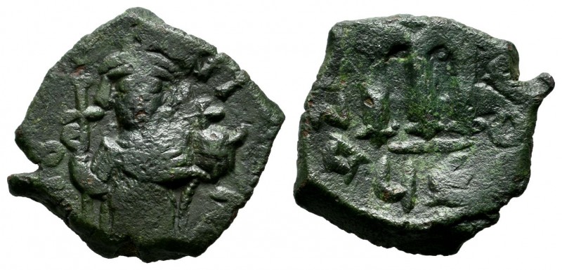 Pseudo-Byzantine, 636-670 AD. Imitative Constans II. AE Follis (20mm, 4.50g). Un...
