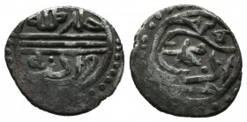 Ottoman Empire, Murad II (824-848H = 1421-1444). AR Akce (14mm, 1.06g) 825H, Edirne. Murâd ibn Mehmet Han 825 / Hullide Mülkehü Duribe Edirne.