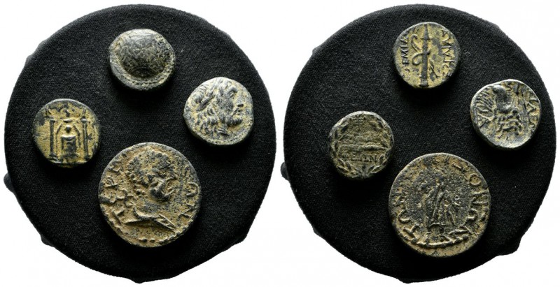 Lot Of 4 Greek&Roman AE Coins / Sold As Seen. No Returns!