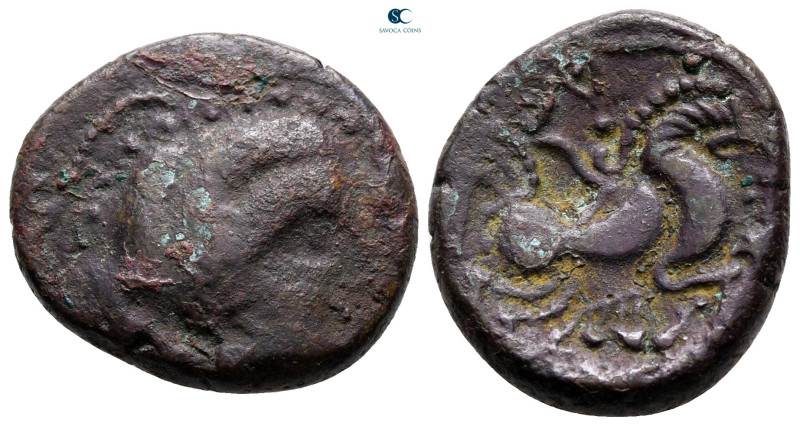 Northeast Gaul. Armorica, Coriosolitae 75 BC. 
Tetradrachm Billon 

21 mm, 6,...
