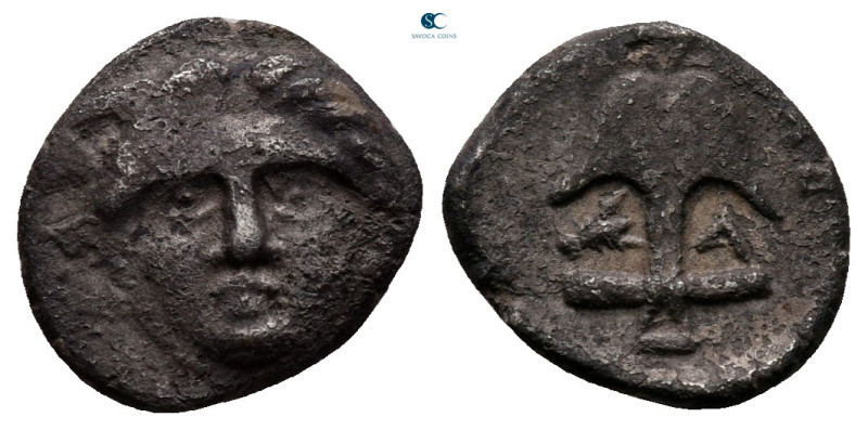 Thrace. Apollonia Pontica circa 375-335 BC. 
Diobol AR

11 mm, 1,21 g



...