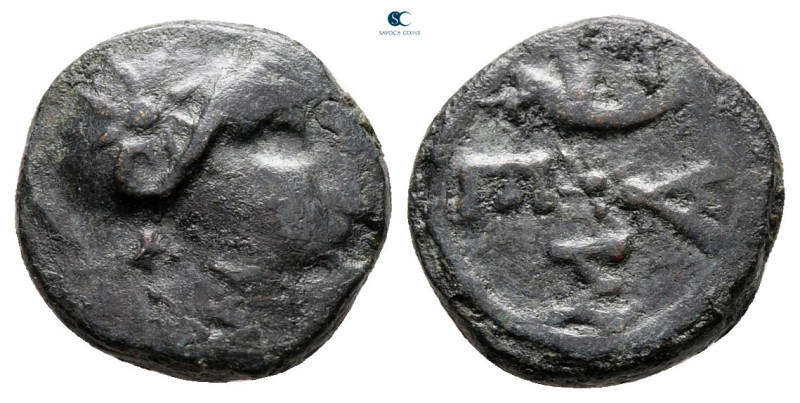 Thrace. Mesembria circa 400-300 BC. 
Bronze Æ

12 mm, 2,09 g



nearly ve...