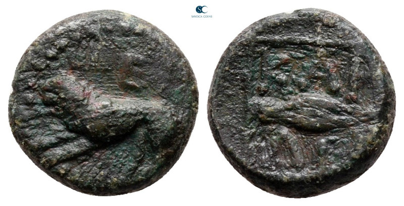 The Thracian Chersonese. Cardia circa 350-309 BC. 
Bronze Æ

12 mm, 1,76 g
...