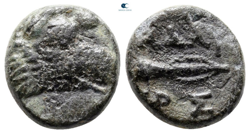 Kings of Thrace. Uncertain mint. Seleukid. Adaios 253-243 BC. 
Bronze Æ

13 m...