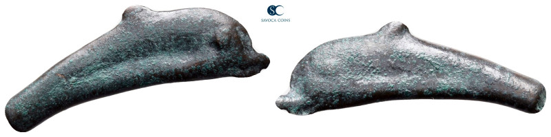 Scythia. Olbia circa 437-410 BC. 
Cast dolphin Æ

27 mm, 1,55 g



very f...