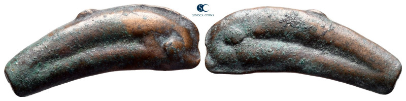Scythia. Olbia circa 437-410 BC. 
Cast dolphin Æ

22 mm, 2,12 g



very f...